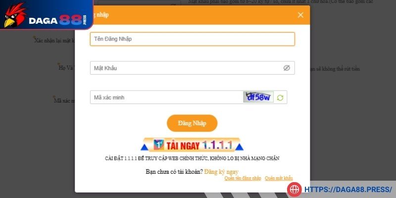 Chuẩn bị trước khi đăng nhập